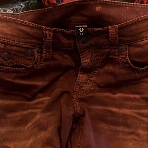 FINAL MARKDOWN True Religion Men's Ricky Relaxed Straight Jeans in Rust
